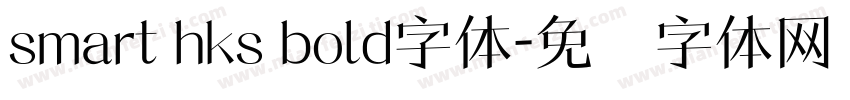 smart hks bold字体字体转换